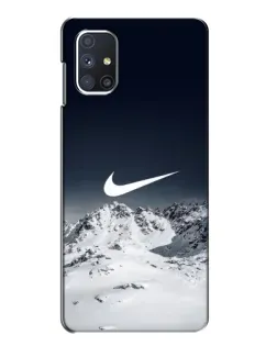 Чехол для Samsung Galaxy M51 с картинкой «Nike — зимние горы»