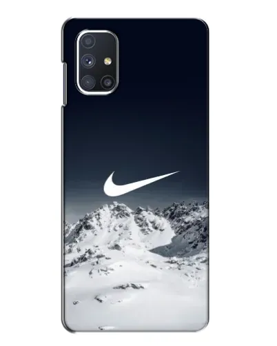 Чехол для Samsung Galaxy M51 с картинкой «Nike — зимние горы»