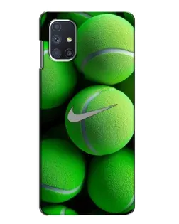 Чехол для Samsung Galaxy M51 с картинкой «Теннисные мячи Найк»