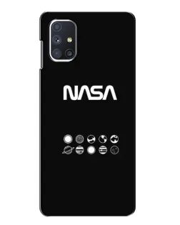 Чехол для Samsung Galaxy M51 с картинкой «NASA — технический принт»