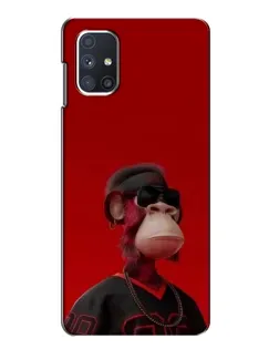 Чехол для Samsung Galaxy M51 с картинкой «Bored Ape в красном»