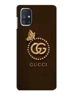 Чехол для Samsung Galaxy M51 с картинкой «Gucci — золотая бабочка»