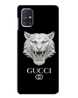 Чохол для Samsung Galaxy M51 з картинкою «Gucci — срібний лев» Чохол для Samsung Galaxy M51 з картинкою «Gucci — срібний лев»
