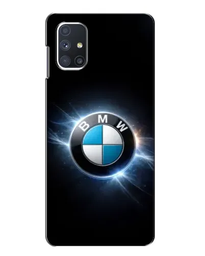 Чехол для Samsung Galaxy M51 с картинкой «BMW — неоновое сияние»