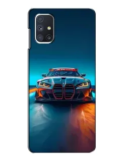 Чохол для Samsung Galaxy M51 з картинкою «BMW — вогні неону»