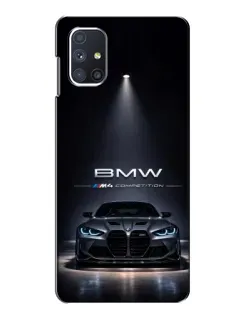 Чохол для Samsung Galaxy M51 з картинкою «BMW крізь нічне місто»