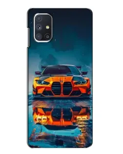 Чохол для Samsung Galaxy M51 з картинкою «BMW — золота емблема»