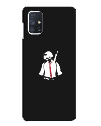 Чехол для Samsung Galaxy M51 с картинкой «PUBG — силуэт воина»