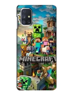 Чехол для Samsung Galaxy M51 с картинкой «Замок Minecraft»