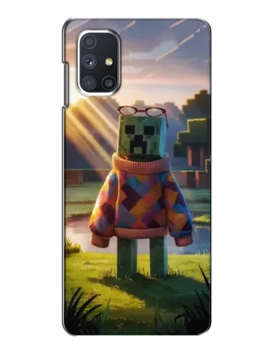 Чехол для Samsung Galaxy M51 с картинкой «Крипер в свитере»