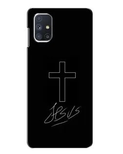 Чохол для Samsung Galaxy M51 з картинкою «Графічний хрест Jesus»