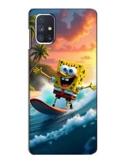 Чехол для Samsung Galaxy M51 с картинкой «Губка Боб серфингист»
