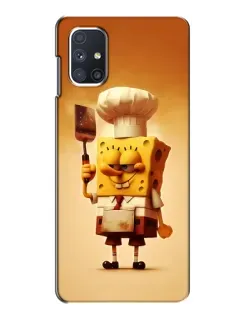 Чехол для Samsung Galaxy M51 с картинкой «Губка Боб повар»