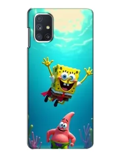 Чохол для Samsung Galaxy M51 з картинкою «Спанч Боб під водою»