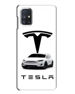 Чехол для Samsung Galaxy M51 с картинкой «Tesla White Style»