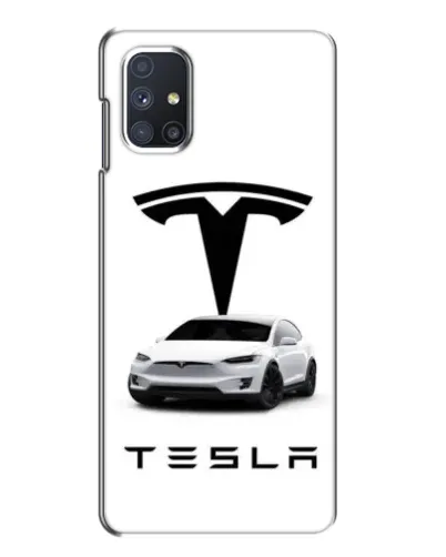Чехол для Samsung Galaxy M51 с картинкой «Tesla White Style»