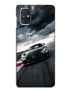 Чехол для Samsung Galaxy M51 с картинкой «Гоночный Mercedes AMG»