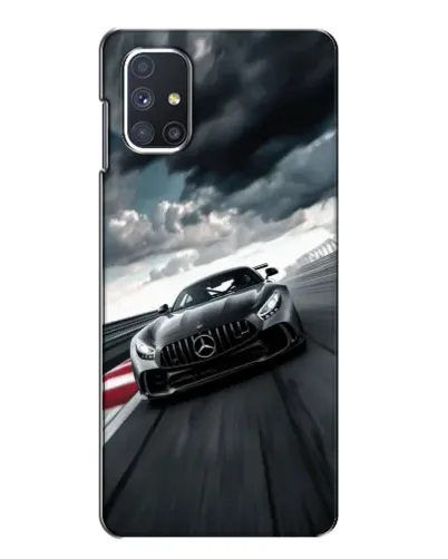 Чехол для Samsung Galaxy M51 с картинкой «Гоночный Mercedes AMG»