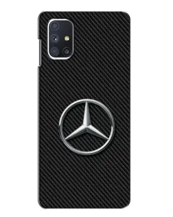 Чохол для Samsung Galaxy M51 з картинкою «Карбоновий Mercedes стиль»