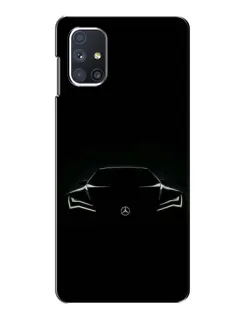 Чохол для Samsung Galaxy M51 з картинкою «Mercedes — силует авто»