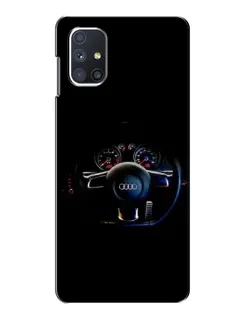 Чехол для Samsung Galaxy M51 с картинкой «Салон Audi — руль»