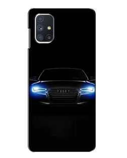 Чехол для Samsung Galaxy M51 с картинкой «Audi в неоне»