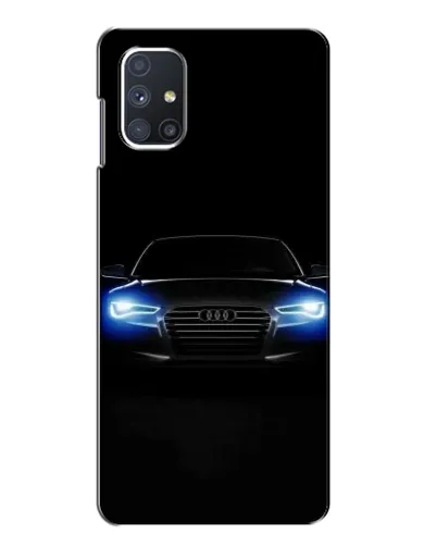 Чехол для Samsung Galaxy M51 с картинкой «Audi в неоне»