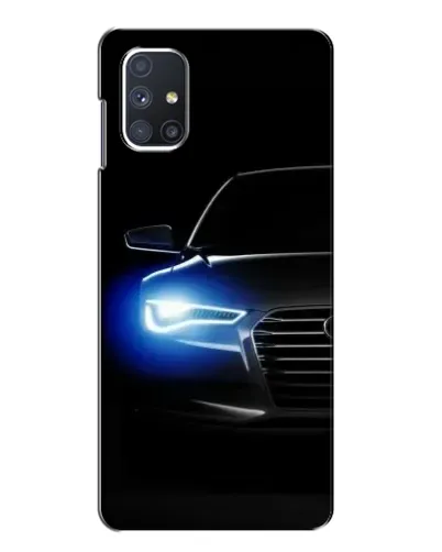 Чехол для Samsung Galaxy M51 с картинкой «Неоновый взгляд Audi»