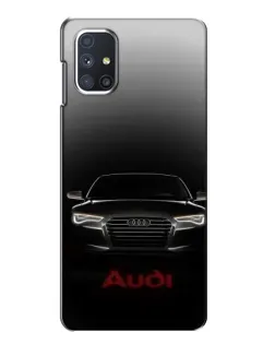 Чехол для Samsung Galaxy M51 с картинкой «Audi — градиентный контур»