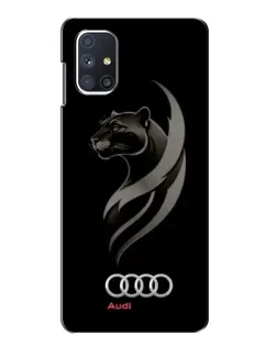 Чехол для Samsung Galaxy M51 с картинкой «Графика — пантера и Audi»