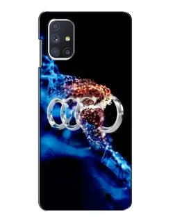 Чехол для Samsung Galaxy M51 с картинкой «Энергия лого Audi»