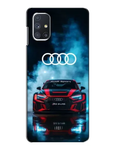 Чехол для Samsung Galaxy M51 с картинкой «Audi Sport — неон»