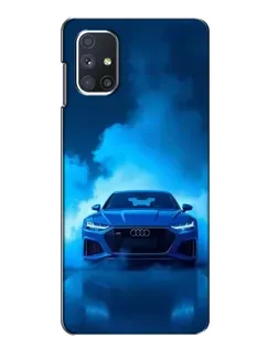 Чехол для Samsung Galaxy M51 с картинкой «Audi — голубая энергия»