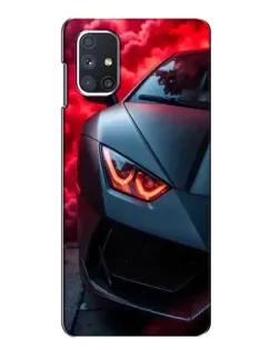 Чехол для Samsung Galaxy M51 с картинкой «Lamborghini красное сияние» Чехол для Samsung Galaxy M51 с картинкой «Lamborghini красное сияние»