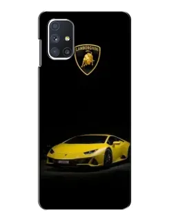 Чехол для Samsung Galaxy M51 с картинкой «Lamborghini желтый акцент»