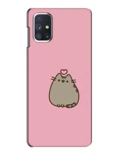 Чехол для Samsung Galaxy M51 с картинкой «Pusheen сердце»