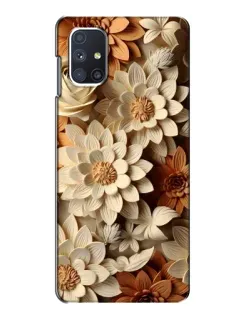Чехол для Samsung Galaxy M51 с картинкой «Бежевый флористический декор»