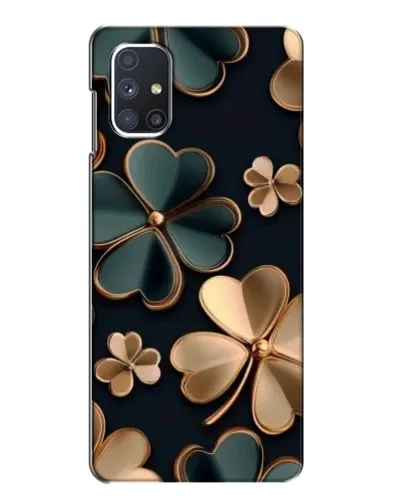 Чехол для Samsung Galaxy M51 с картинкой «Клевер в золоте»