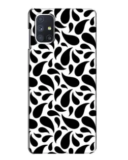Чехол для Samsung Galaxy M51 с картинкой «Контрастные черные капли»