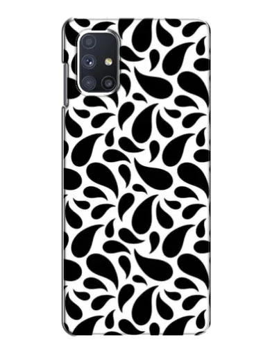 Чехол для Samsung Galaxy M51 с картинкой «Контрастные черные капли»
