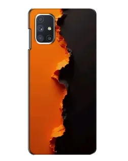 Чехол для Samsung Galaxy M51 с картинкой «Оранжевый разлом»