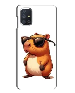 Чехол для Samsung Galaxy M51 с картинкой «Капибара в очках»