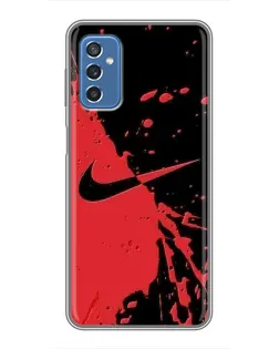 Чохол для Samsung Galaxy M52 5G (M526) з картинкою «Червоні бризки Nike»