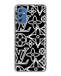 Чехол для Samsung Galaxy M52 5G (M526) с картинкой «Черно-белый узор LV»