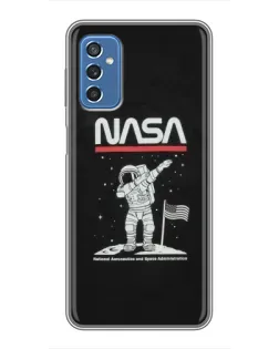 Чохол для Samsung Galaxy M52 5G (M526) з картинкою «NASA — крокуємо по Місяцю»
