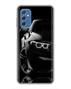 Чехол для Samsung Galaxy M52 5G (M526) с картинкой «Черная BMW — профиль»