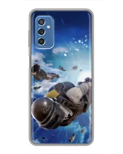 Чехол для Samsung Galaxy M52 5G (M526) с картинкой «Десант PUBG — прыжок»