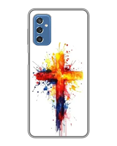 Чехол для Samsung Galaxy M52 5G (M526) с картинкой «Акварельный крест»
