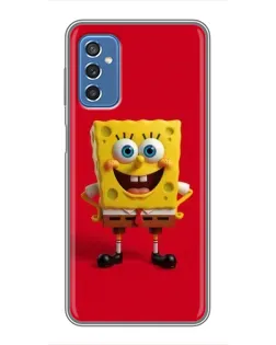 Чохол для Samsung Galaxy M52 5G (M526) з картинкою «Спанч Боб на червоному»