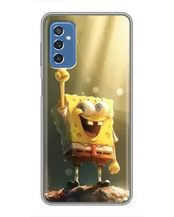 Чохол для Samsung Galaxy M52 5G (M526) з картинкою «Сяючий Спанч Боб»